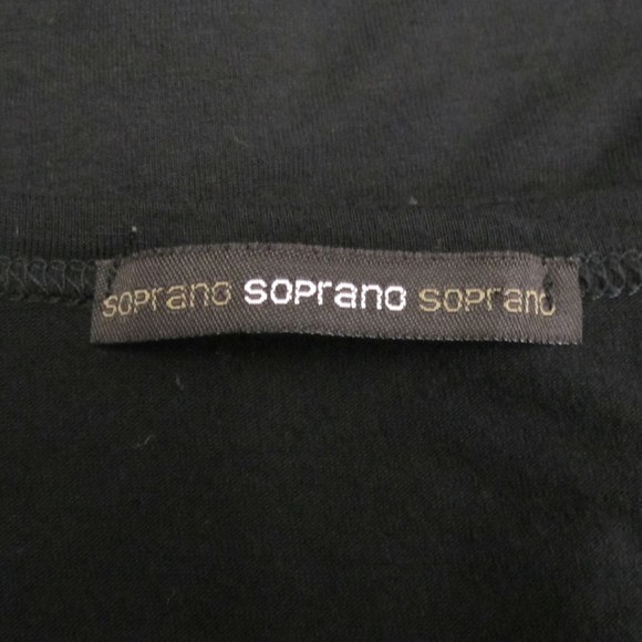 Black Soprano Sequined Cap Sleeve Raglan Top - M - Picture 5 of 6